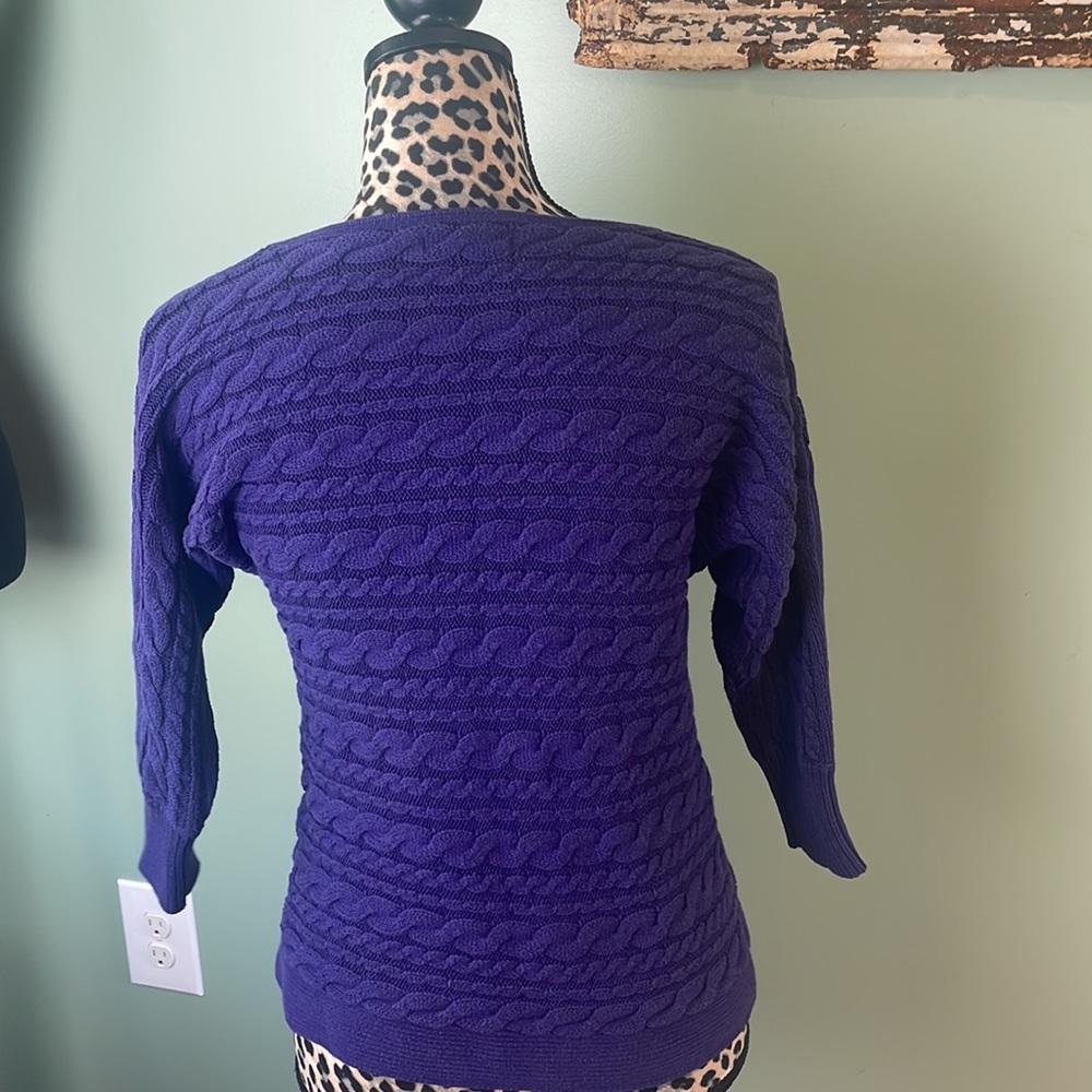 Banana republic, purple sweater, small - Picture 3 of 4